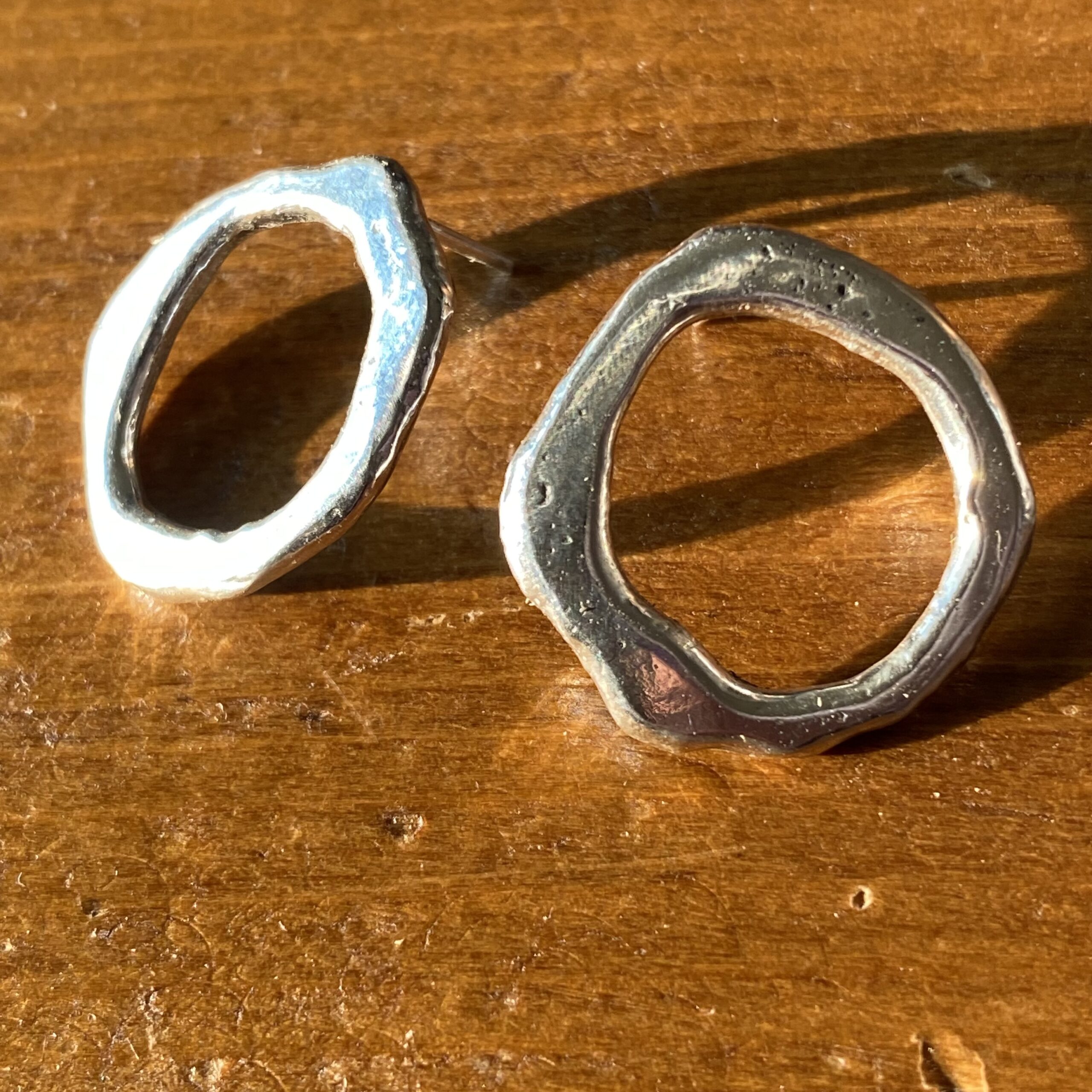 Molten Organic Post Earrings